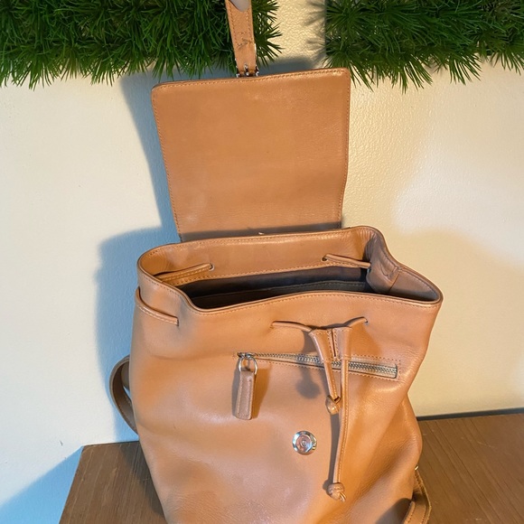 COPY - Coach F3W 9858 Legacy Tan Leather Drawstring Backpack - Picture 9 of 13